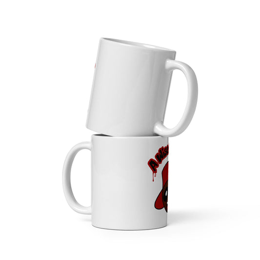 White glossy mug A Wise Choice graphic designs 